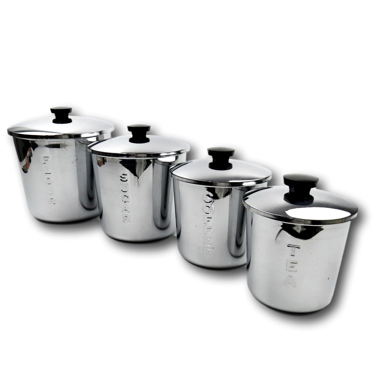 Mid Century Modern 4er Set ChromStahl Küchenkanister von | Etsy