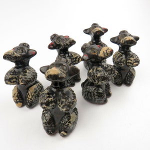 Mid Century Black Poodle Dog-kruidenpotset: MCM Kitchen Decor - Japan