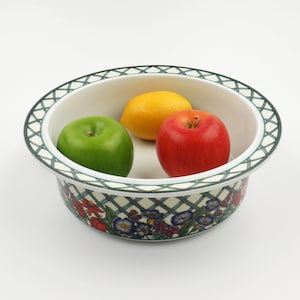 Vintage Dansk International Designs Nordic Garden 8" Porcelain Round Serving Bowl Made in Portugal