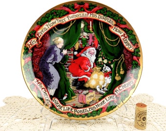 Vintage Fitz and Floyd Christmas Plate: St Nicholas, 1994 Collector&#39;s Series