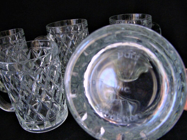 Vintage Arcoroc Crystal Paul Sebastian Cut Glass Mugs Crystal Etsy