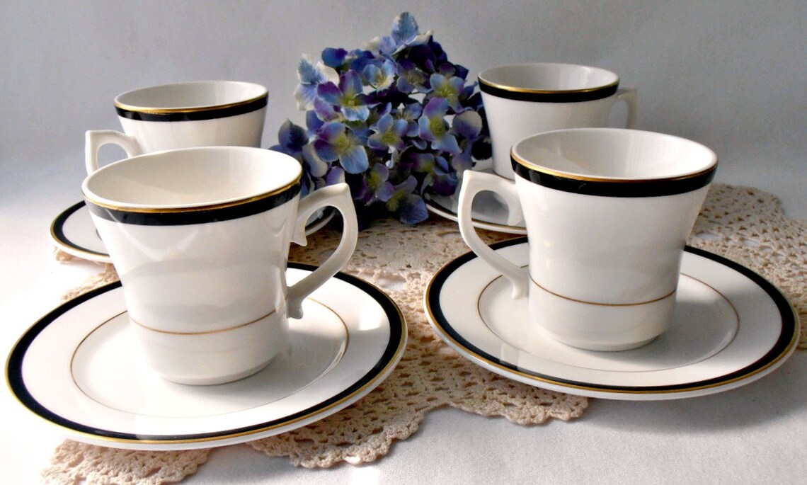 Vintage Dudson Porcelain China 24 Pc Coffee Cups and Dessert Etsy