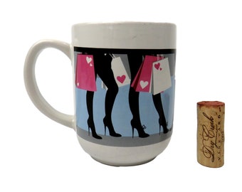 Vintage 80s Pop Art Coffee Mug: Royal Norfolk, Stiletto Heels