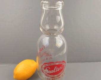 Antique 1925 Sealtest Milk Bottle: Washington DC Dairy Collectible