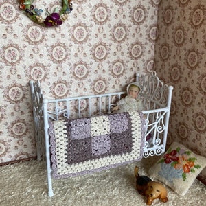Puppenhaus-Babydecke, Tagesdecke aus Seide