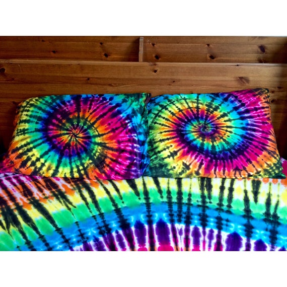 Extra Tie Dye Pillow Case | Etsy Rainbow Spiral Tie Dye Pillow Cases