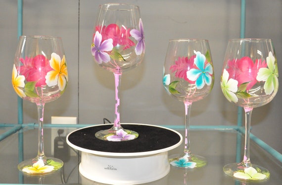 Flamingo Wine Glass Etsy