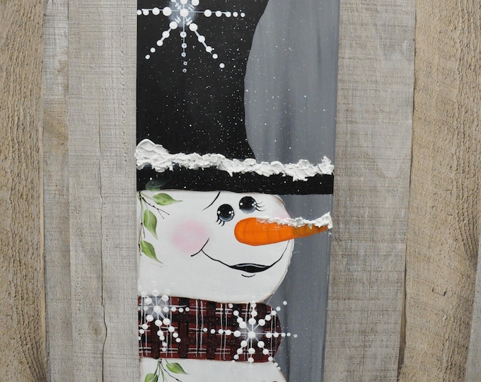 Wooden snowman board