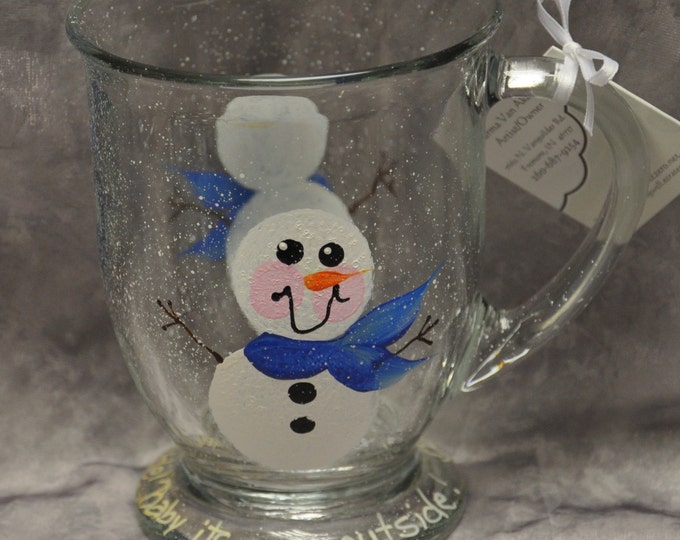 Hand painted Snowman Mug