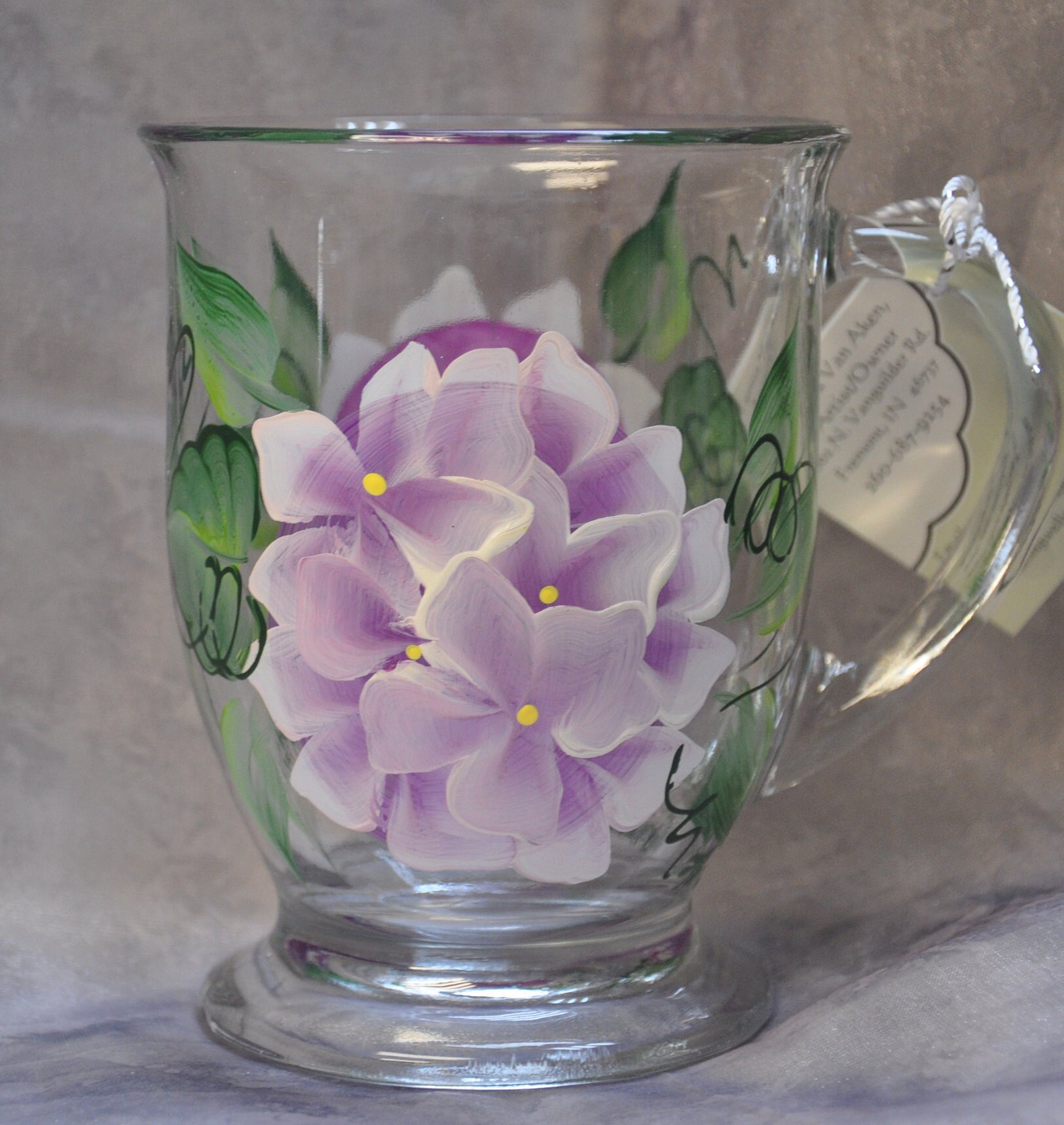 Daisy Clear Glass Mug