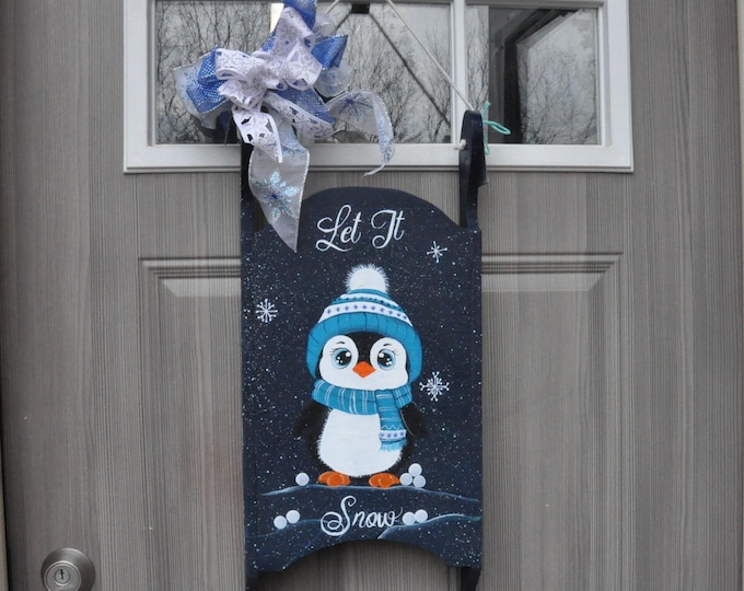 Heavy wooden sled door hanger