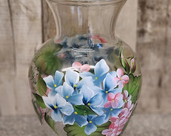 Choice of hand painted floral vase