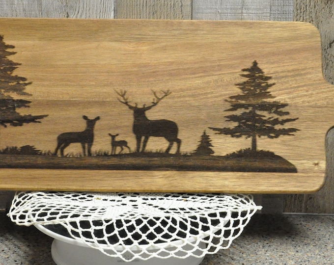 Laser engraved cutting board