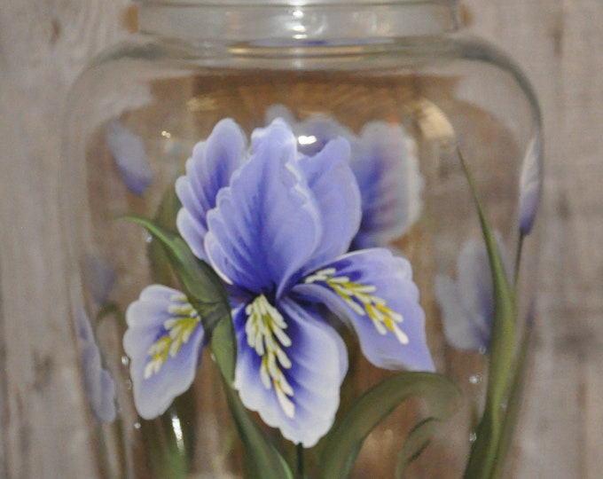 Hand painted, Pot belly canister, Choose your floral