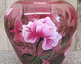 Choice of hand painted floral vase