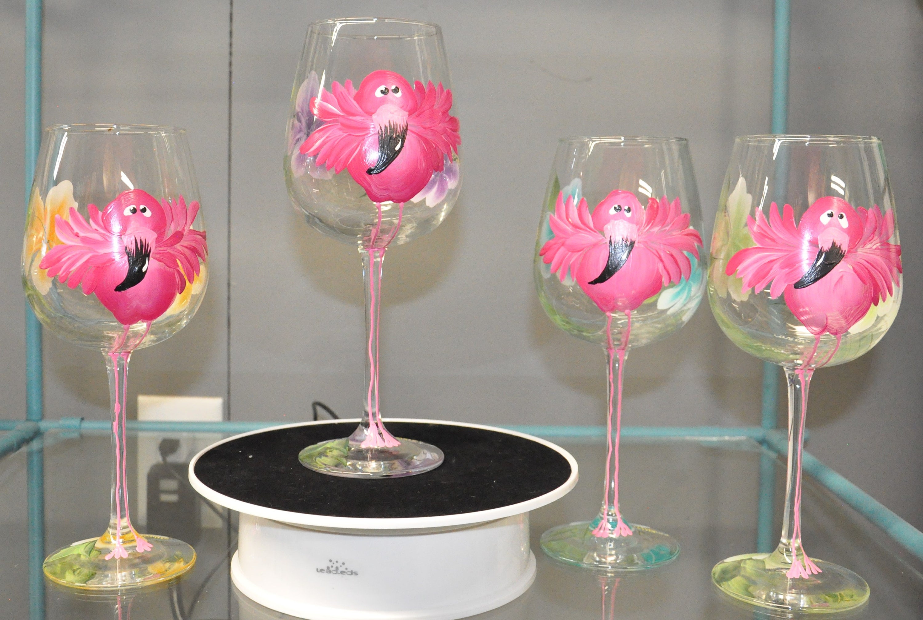 Flamingo Stemless Wine Glass, Flamingo Wine Glasses