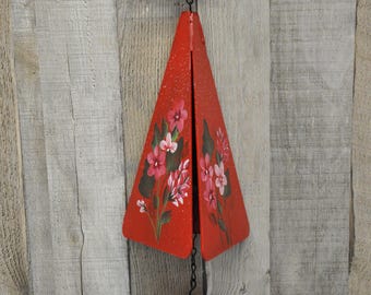 Hand painted metal wind chime