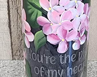 Choice of hand painted floral vase