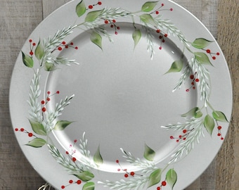 13" holiday plastic cookie plates