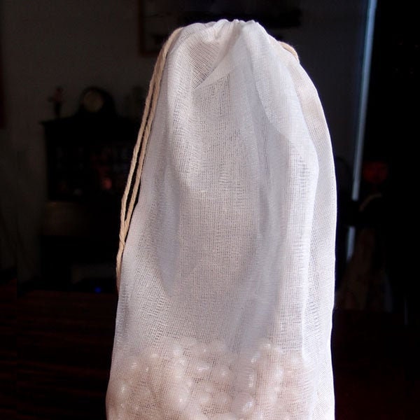 6" x 10" Cheesecloth Bags with Cotton Drawstring (12 Pack)