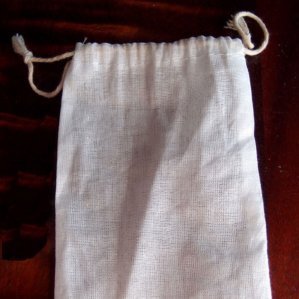 4" x 6" Cheesecloth Bags with Cotton Drawstring (12 Pack)