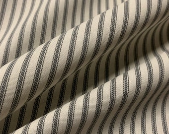 54 Black Stripe Ticking Fabric - Per Yard [BK-TICK] - $5.49 :  , Burlap for Wedding and Special Events