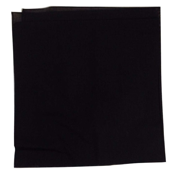 Solid Black Bandana 27 X 27 100 Cotton Etsy