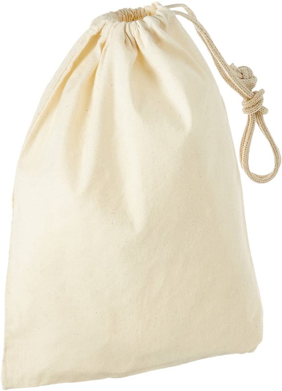 8 x 12 Muslin Bags with Cotton Drawstring (12 Pack)