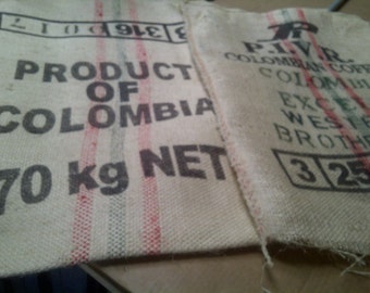 10 Used Sisal Coffee Bags - 28" x 36"