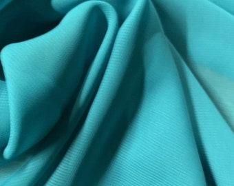 58/60" Aqua Chiffon Fabric Polyester Dress Sheer By the Yard