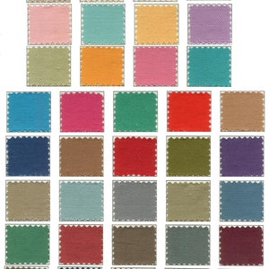 Duck Cloth 60" Wide 9 - 10 oz Sample Pack (10 color swatches)