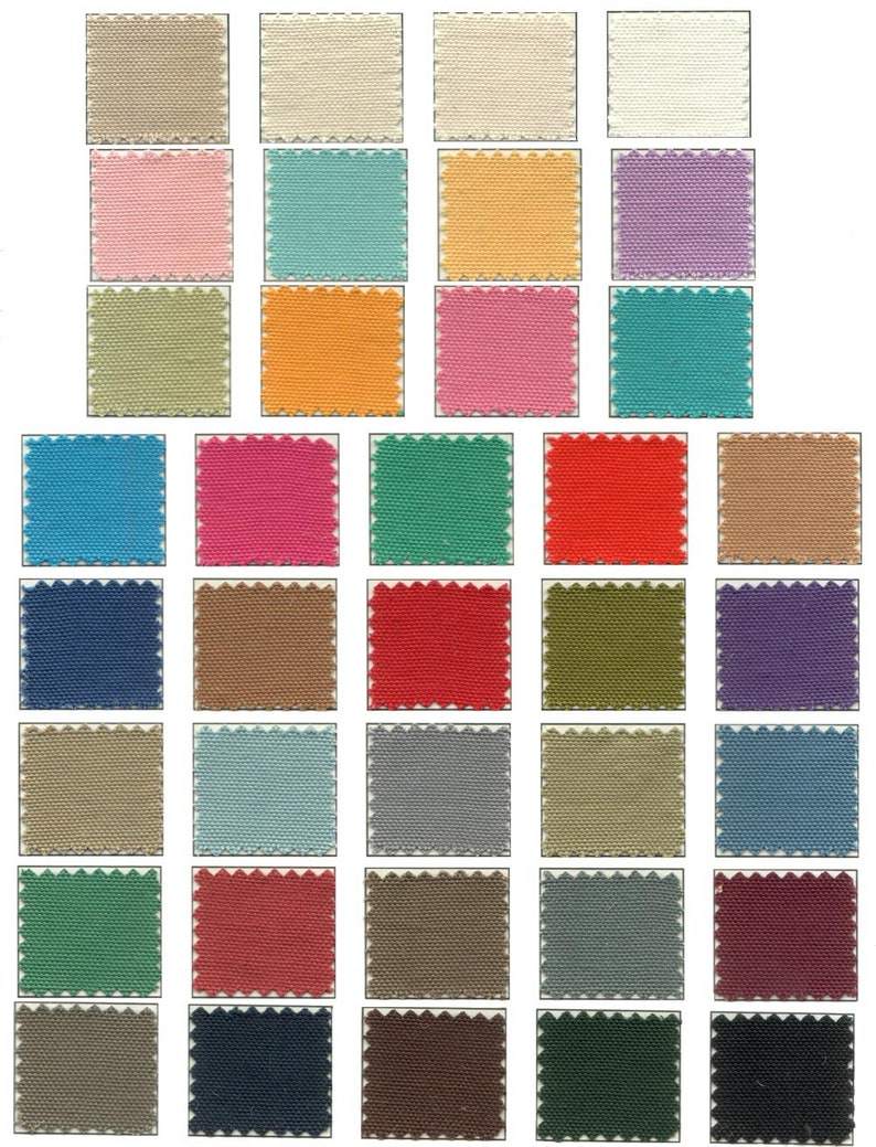 Duck Cloth 60 Wide 9 10 Oz Sample Pack entire Line of Color Swatches Etsy