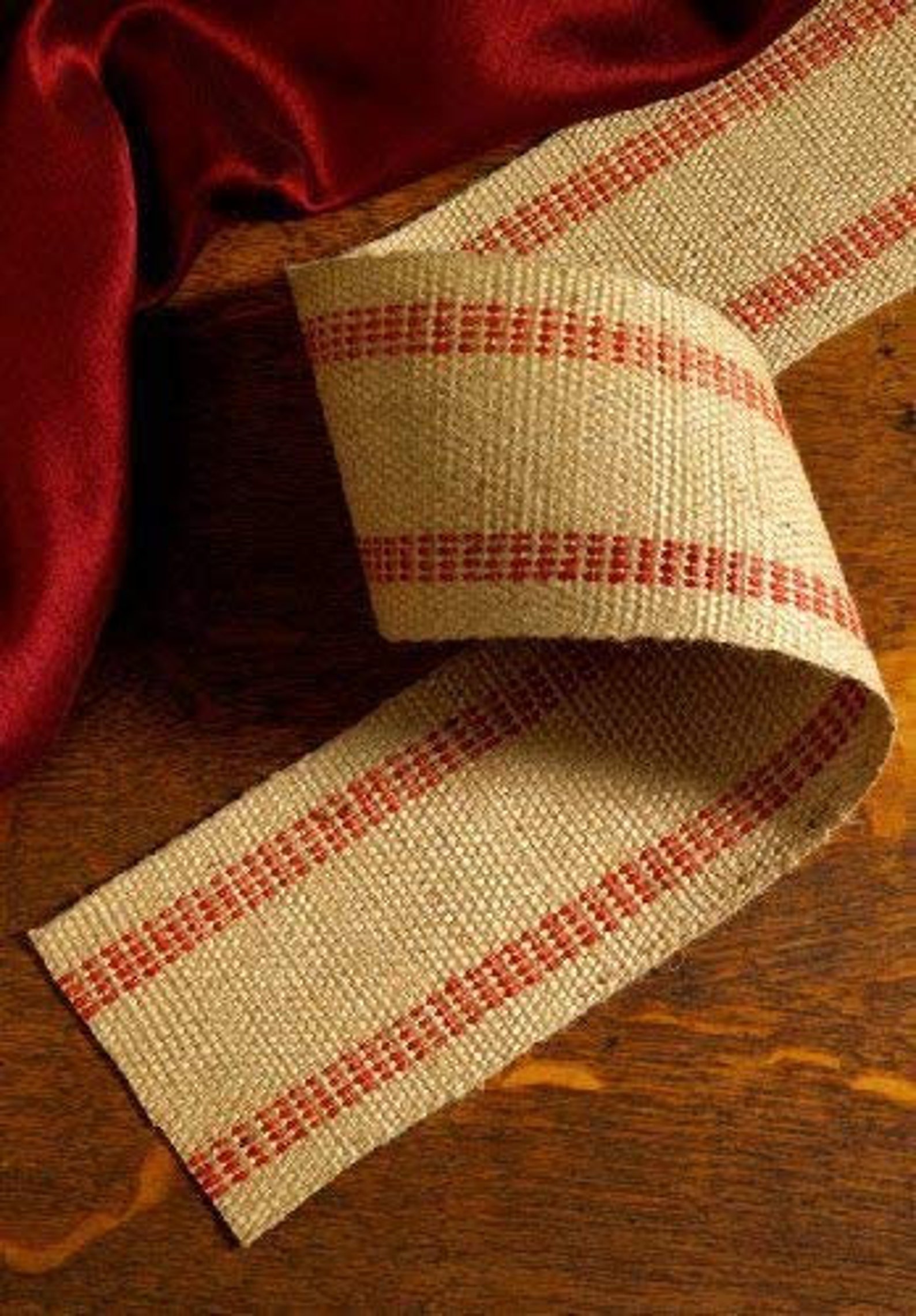 Red Jute bing 10 Yard Roll 3.5 Wide Etsy