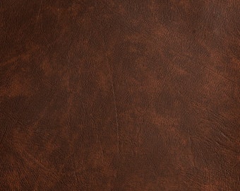 Brown Print Faux Leather Upholstery Vinyl 54" wide Per Yard