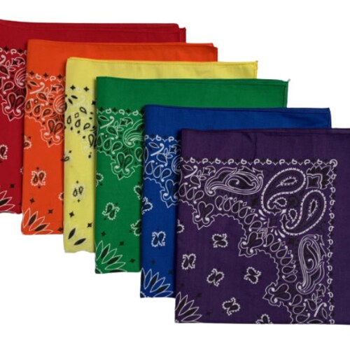 Made in the USA Paisley Bandanas Purple Chambray and Plum