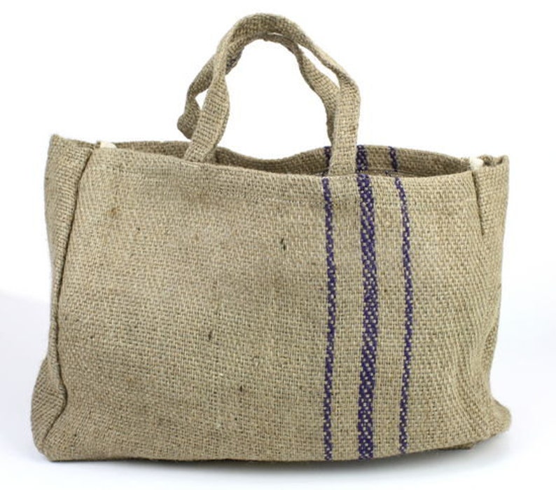 Jute Tote Bag 16.75x13.5x5 Martha Stewart Inspired Bag image 1