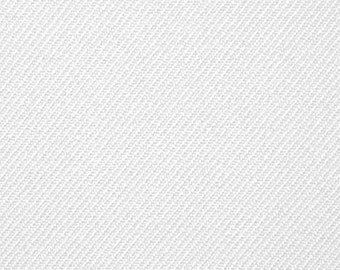 60" wide White Gabardine Fabric Sold By The Yard (Polyester)