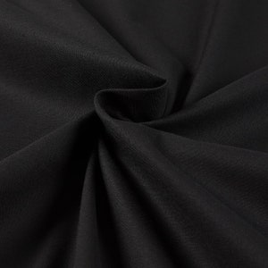 45" Black Muslin Fabric - By The Yard 100% Cotton