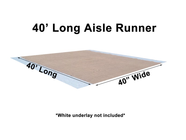40 Feet Burlap Aisle Runner 40 Inch Width Etsy