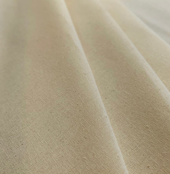 FREE SHIPPING!!! Natural 100% Cotton Muslin Fabric/Textile Unbleached -  Draping Fabric - by the yard (60in. Wide) 