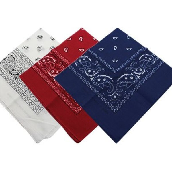 Red and Blue Bandana Etsy