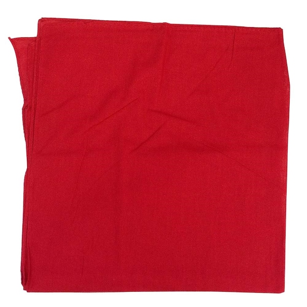 Red Solid Bandana -  27" x 27" (extra large) 100% Cotton