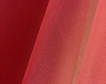 58/60" Red Hard Net Crinoline Fabric (100% Polyester) - By The Yard