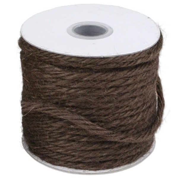 Chocolate Brown 3.5mm Jute Twine - 25 Yard Roll