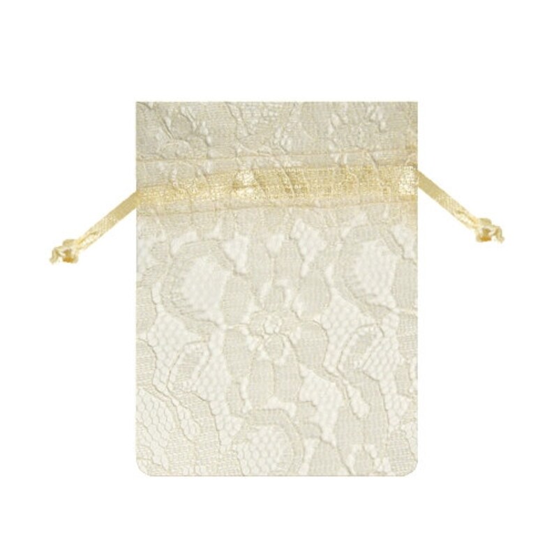 3 x 4 Ivory Lace Bags 12 PACK image 1