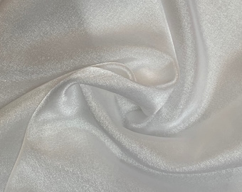 White Sparkle Organza Fabric 45" Per Yard - Made In Japan