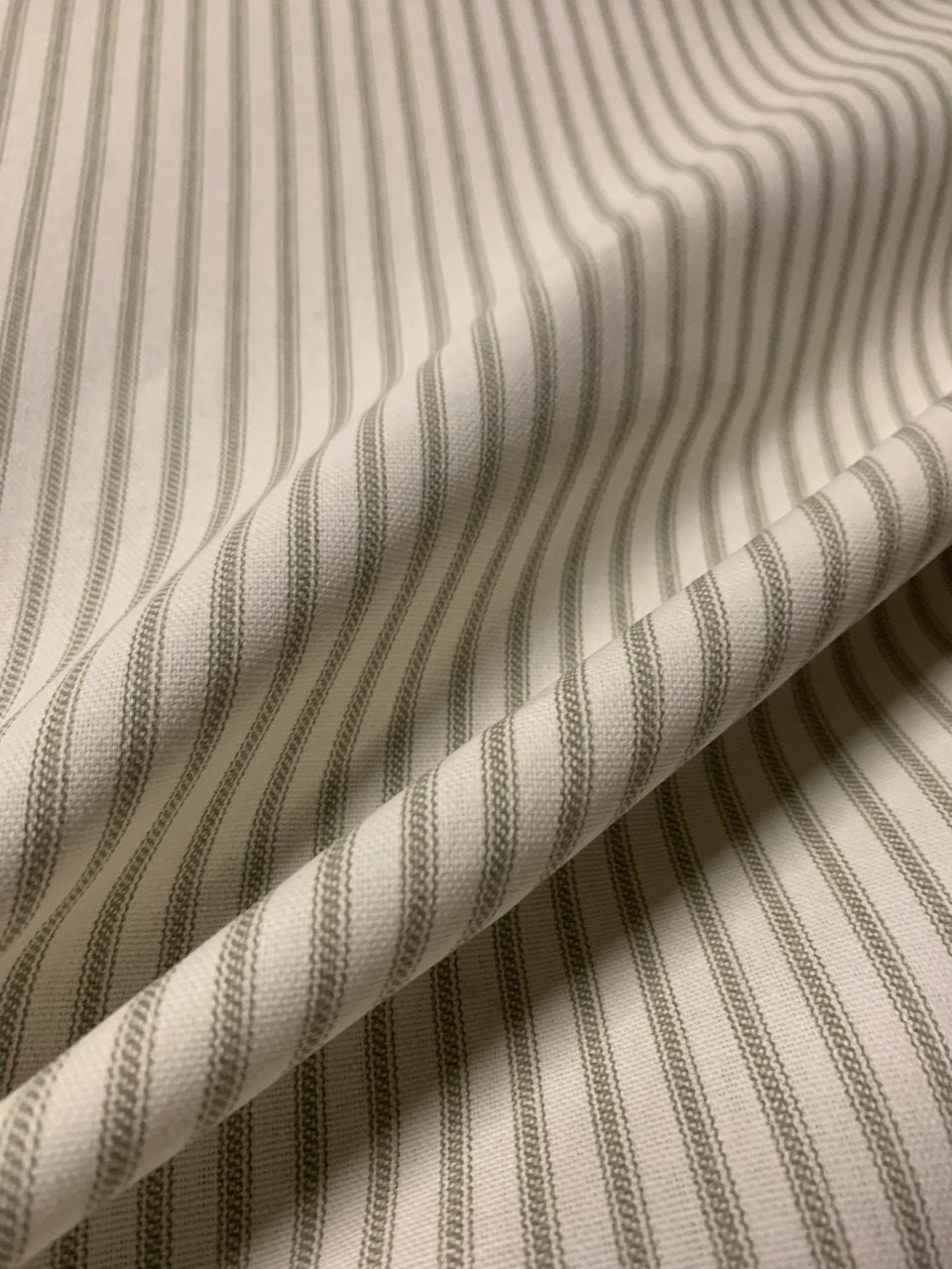 54 Light Grey Stripe Ticking Fabric - Per Yard [LIGHTGREY-TICK] - $5.49 :  , Burlap for Wedding and Special Events