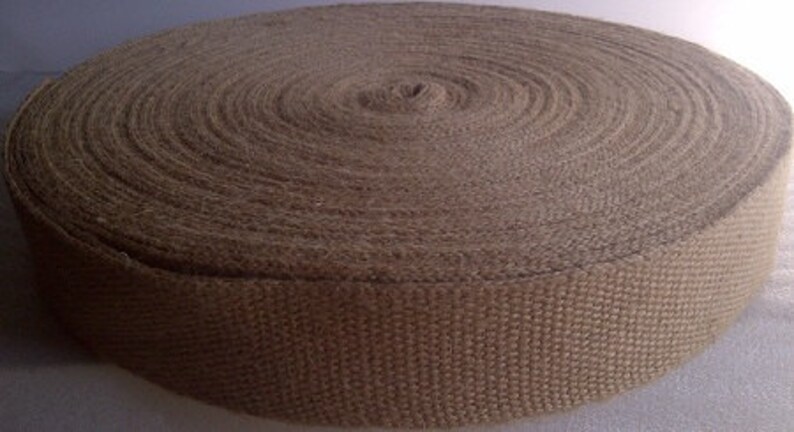 No Stripe 72 Yard Roll 2 Natural Jute Webbing