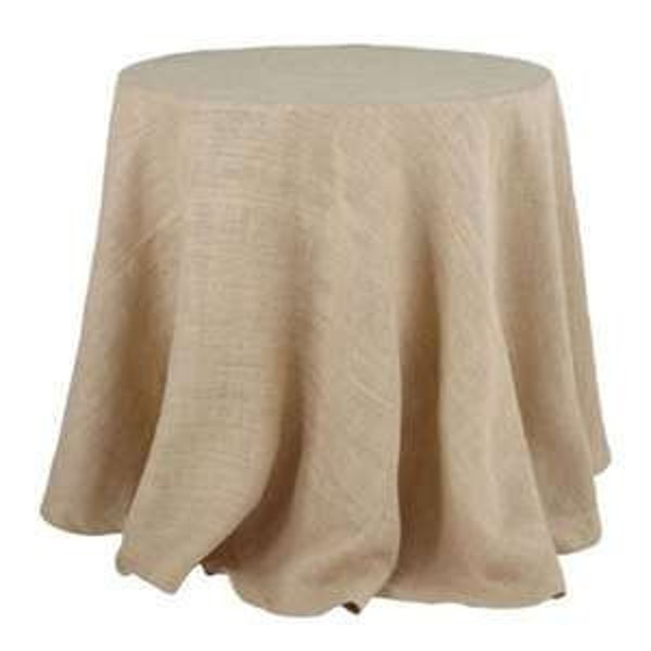 Round Burlap Tablecloth - 80"