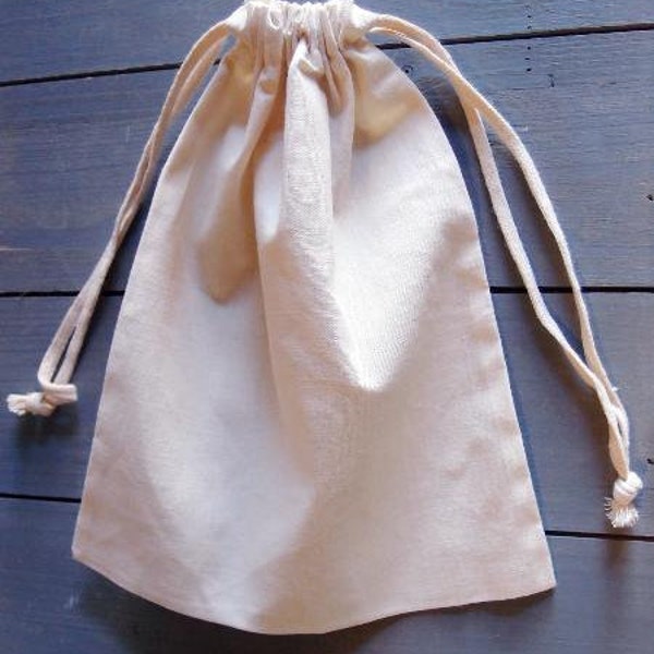 8" x 10" Muslin Bags with Cotton Drawstring (12 Pack)